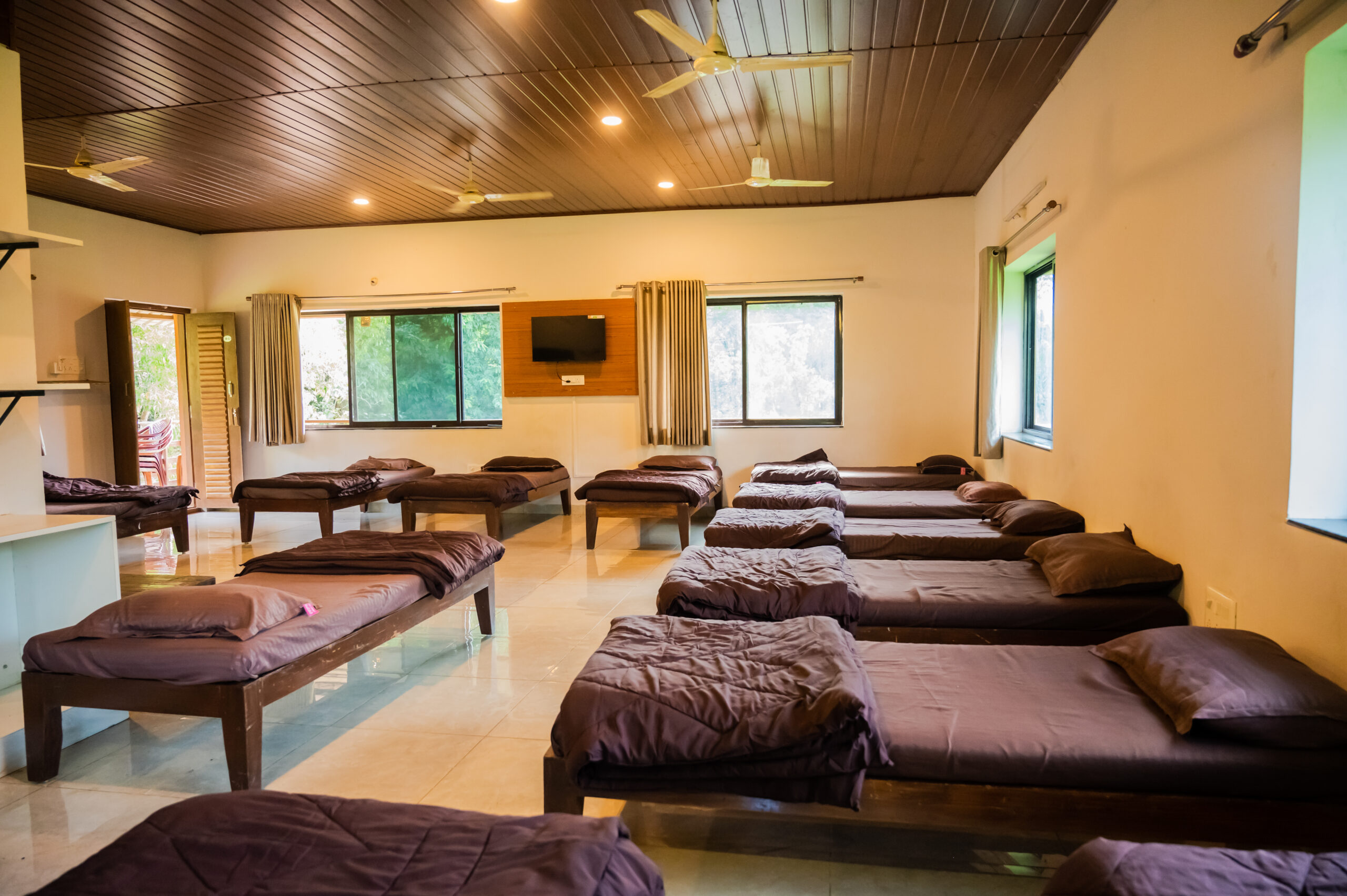 Comfortable dormitory at Parampara Cottages